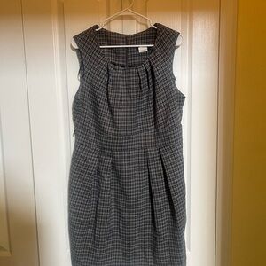 Elegant Gray Plaid Dress
